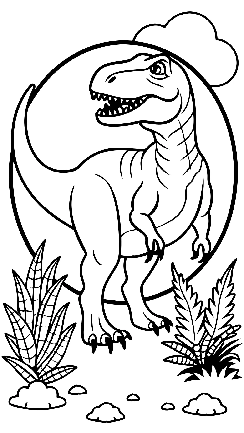 pages à colorier tyrannosaurus rex